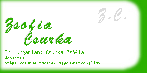 zsofia csurka business card